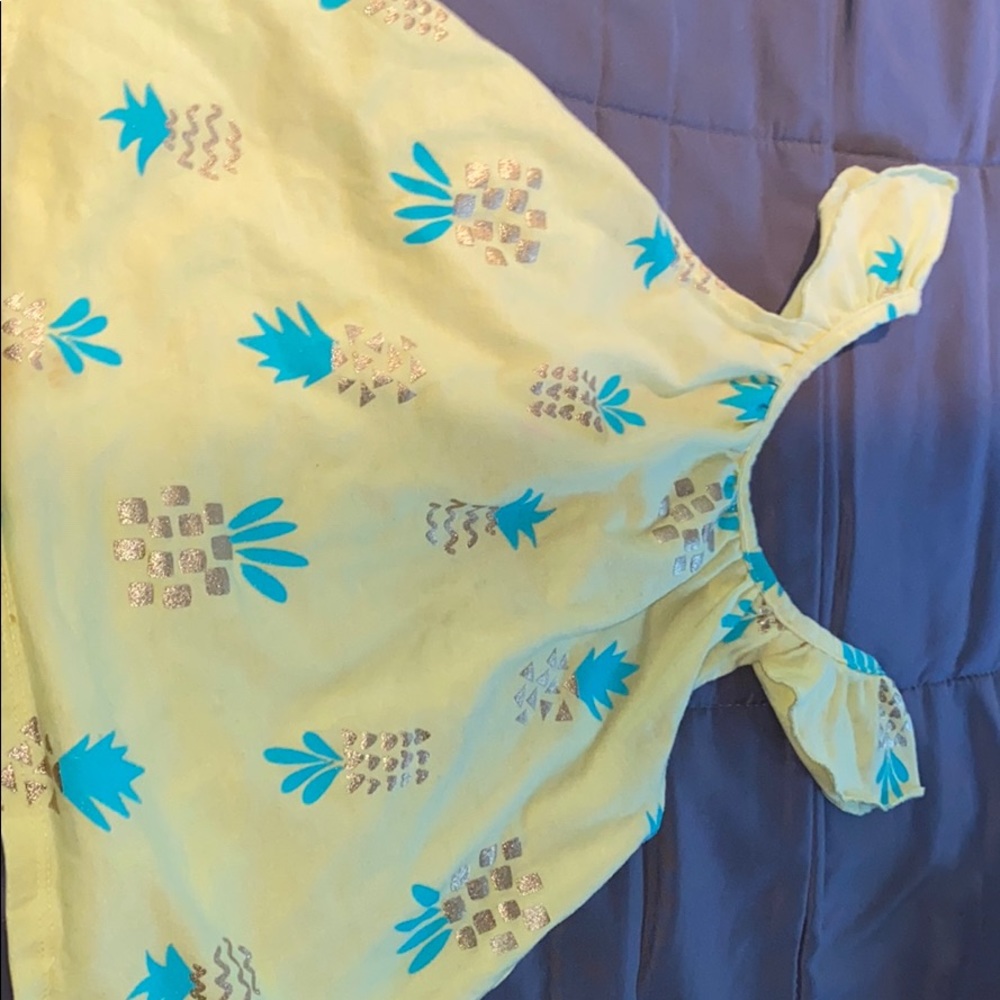 Toddler girls yellow tank top